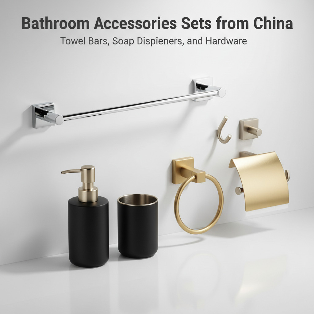 Bathroom Accessories Sets from China: Towel Bars, Soap Dispensers, and Hardware