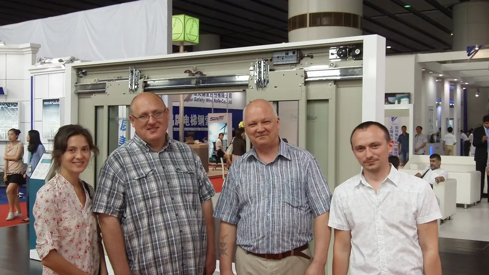 Visitors at a product showroom