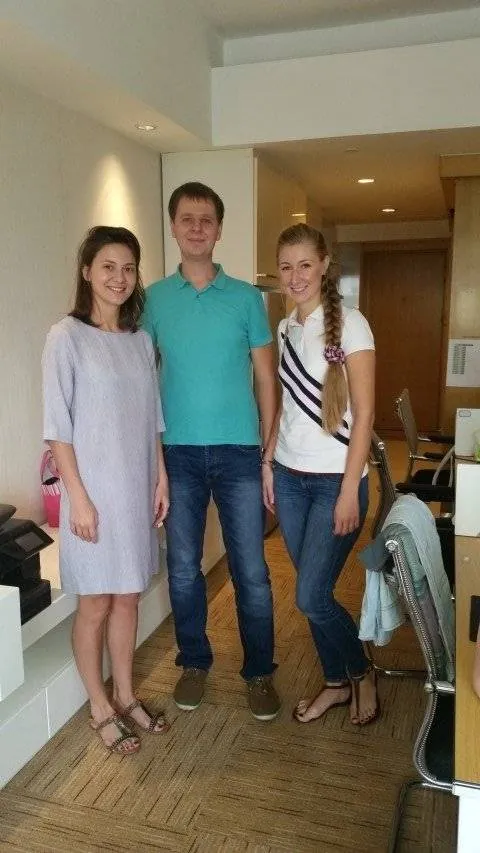 Group photo during a client visit