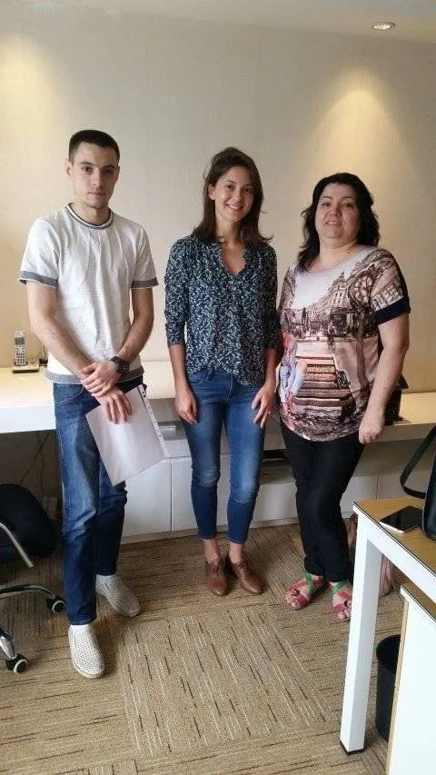 Visitors meeting with our team