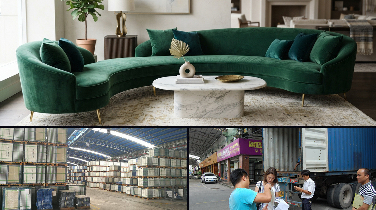 Real photos: a Lecong showroom, our consolidation warehouse and container loading in Foshan
